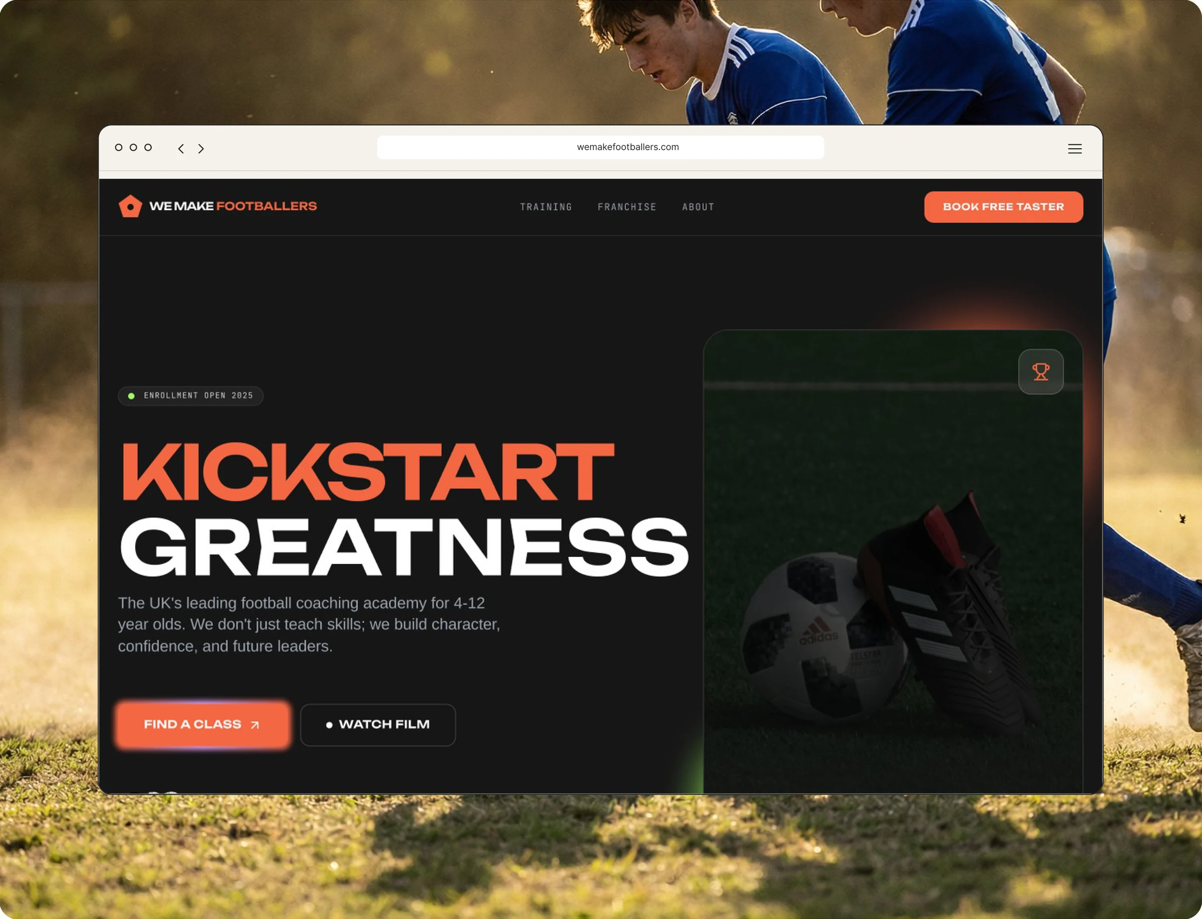 We Make Footballers — Kids' football and a franchise, with one idea: Make It.